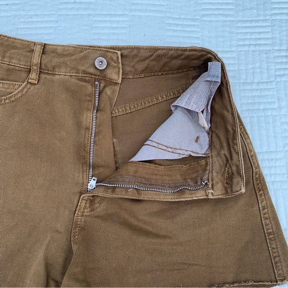 Zara Brown Jean Shorts Size 4 - Picture 2 of 5
